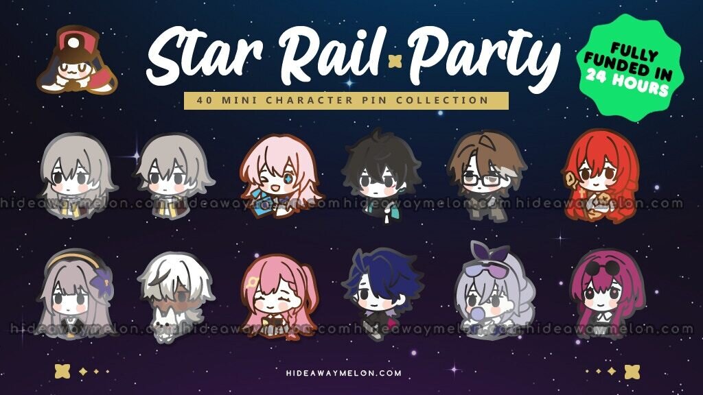 Honkai Star Rail Chibi Enamel Pins